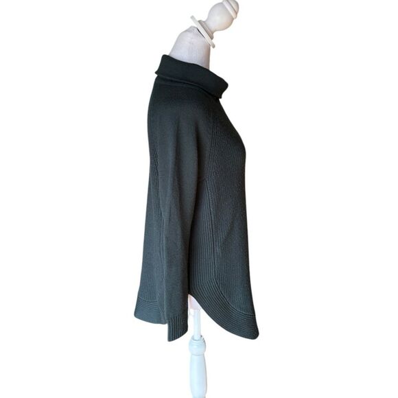 Athleta Ravine Tunic Sweater Wool Blend Long Sleeve Womens Small Dark Green - Picture 6 of 12